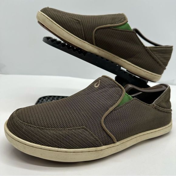 Olukai Nohea Mesh Mens 8 Casual Slip On Shoes Loafers Comfort Lightweight Brown - Picture 2 of 11